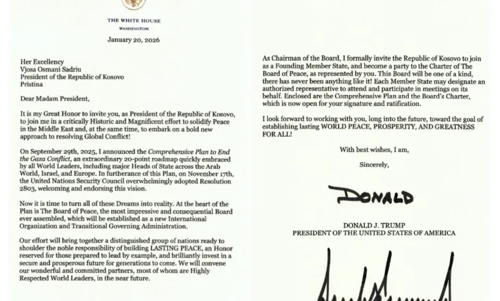 Letra e diskutueshme e Trump-it, së fundi dhe në Kosovë