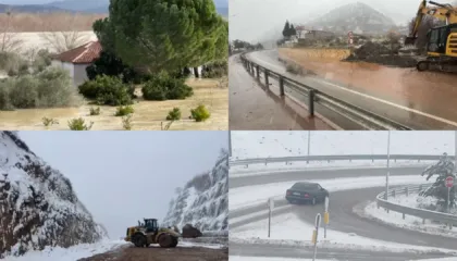 LIVE/ Shiu dhe dëbora ‘zaptojnë’ Shqipërinë! Vjosa arrin në pikën kritike mbi 9 metra, përmbytje në Vlorë e Fier. Ministria e Mbrojtjes: 6 qarqe problematike