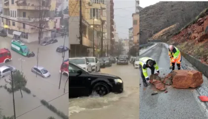 LIVE/ Shqipëria nën ujë, përmbytje në Durrës, Lezhë dhe Kukës. Pezullohet mësimi, nis evakuimi i familjeve. Bllokohen tragetet, rritet niveli në kaskada