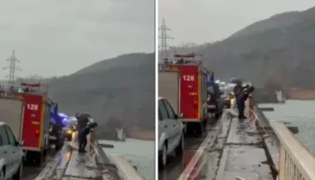 Makina ra nga ura dhe përfundoi në liqen, arrestohet shoferi, një prej pasagjerëve dërgohet te Trauma