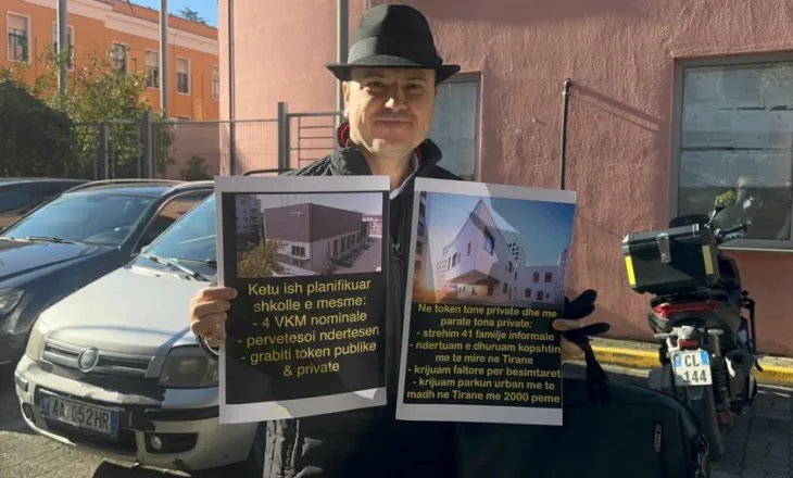 Malltezi në seancën e GJKKO/ Proteston me fotot e pronës së lënë për gjimnaz, por që Rama ia fali Bollinos