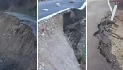 Mat/ Rruga e fshatit Derjan shkatërrohet pa kaluar një vit nga inaugurimi, u ndërtua nga “Bami Holding” (VIDEO)