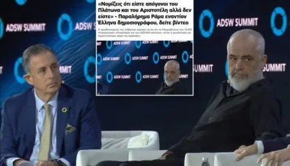 “Mendon se je pasardhës i Platonit dhe Aristotelit, por jo”,media greke “kryqëzon” Ramën: U tall me gazetarin tonë se..