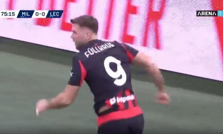 Milan vuan shumë ndaj Lecce, Fullkrug e bën sefte dhe iu jep 3 pikë të arta kuqezinjve (video)