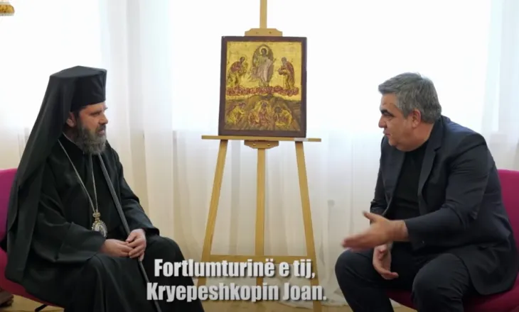 Ministri Blendi Gonxhja pret Kryepeshkopin Joan: Ikonat e vjedhura të Labovës së Kryqit kthehen “në shtëpi”