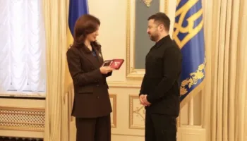 Ministrja Spiropali dekorohet nga Zelensky me “Urdhrin e Princeshë Ollgës“