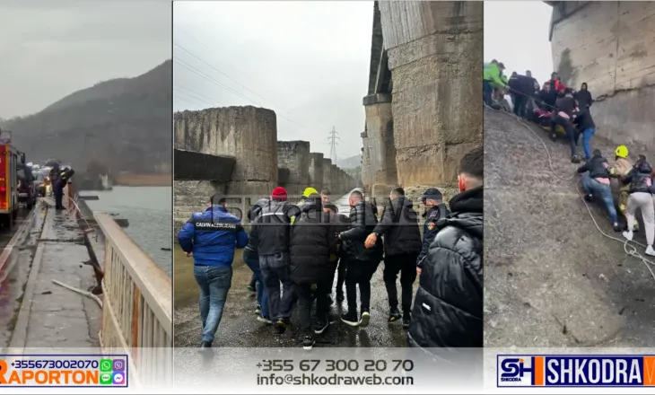 MINUTA E FUNDIT – Makina del nga rruga dhe bie në liqenin e Vau Dejësit, tre persona shpëtojnë mrekullisht