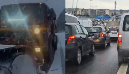 Moti i keq paralizon vendin/ Nga Kukësi në Korçë, lëvizja e mjeteve kryhet me vështirësi. Tirana ‘skuqet’ nga trafiku