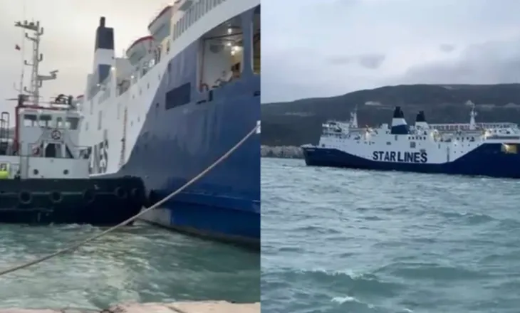 Moti i keq, trageti futet në portin e Vlorës me ndihmën e rimorkiatorëve