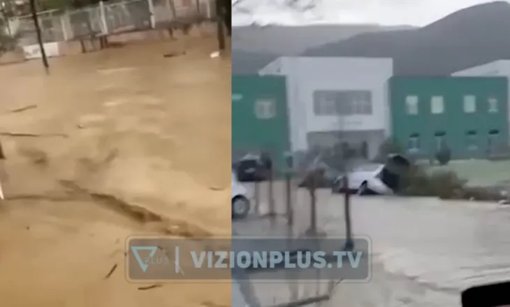 Moti i keq, uji vërshon mes për mes qytetit të Laçit