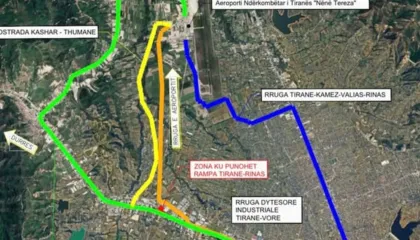 Ndërtimi i mbikalimit të ri mbyll për 48 orë rampën drejt Rinasit, ARSH sqaron devijimet, ja si të shkoni në aeroport