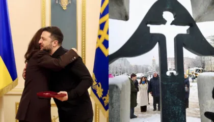 Nga nderimi i martirëve të luftës te takimi me presidentin Zelensky, Spiropali ndan fotot e vizitës së saj në Kiev