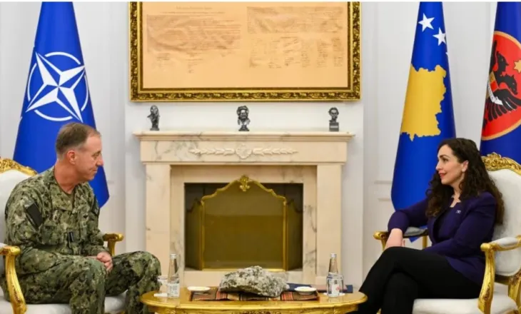 Osmani takohet me admiralin e NATO-s: Kosova po përballet me rrezikun e “akteve destabilizuese” nga Serbia