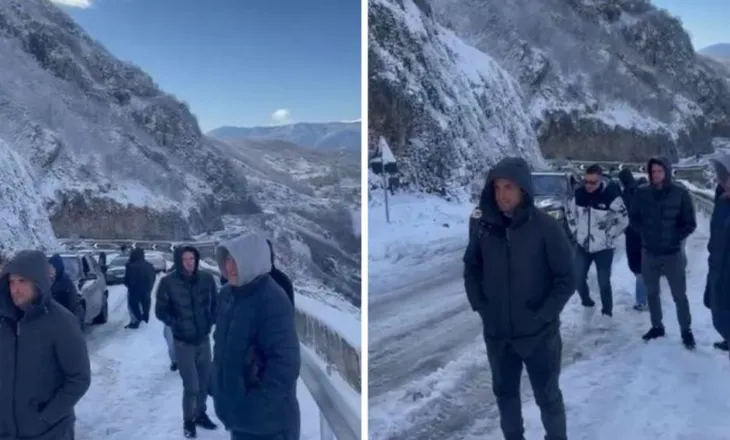 Paralizohet prej dëborës aksi Librazhd-Peshkopi, dhjetëra qytetarë bllokohen me mjetet e tyre në kthesën e Lunikut