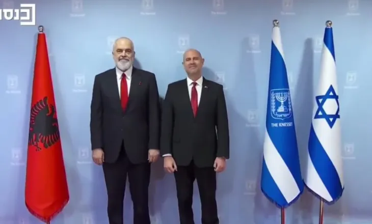 Pas takimit me Netanjahun, kryeministri Rama pritet me ceremoni zyrtare nga kryetari i parlamentit izraelit, Amir Ohana