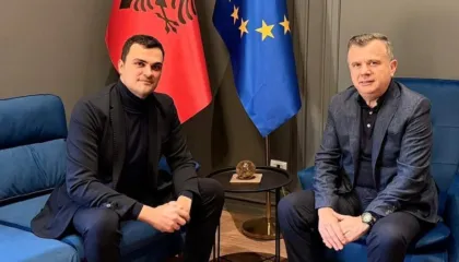 Përgatitjet për Samitin e Diasporës, Balla priti në Kuvend Besmir Rrjollin: Zë aktiv i komunitetit shqiptar në Milano