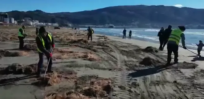 Plazhi i Vjetër në Vlorë po pastrohet (video)
