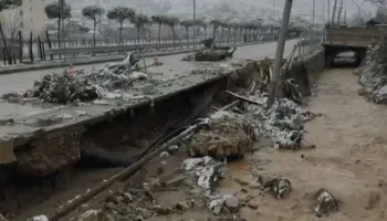 Pogradec/ Dëmtohet rruga nga reshjet e shiut