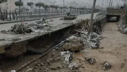 Pogradec/ Dëmtohet rruga nga reshjet e shiut