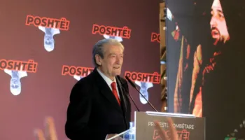 Protesta e opozitës, Berisha në podium: Sot jemi në kilometrin e fundit, drejt triumfit (VIDEO)