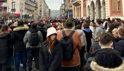 Protesta kundër Vuçiç, mijëra në shesh kundër neglizhencës së qeverisë në arsim, shkolla e universitete