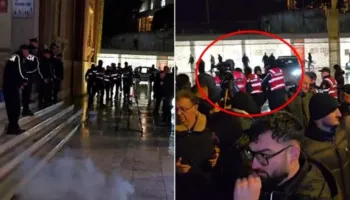 Protestuesit hedhin domate dhe kapsolla tek Bashkia, Forcat Shqiponja shoqërojnë të riun