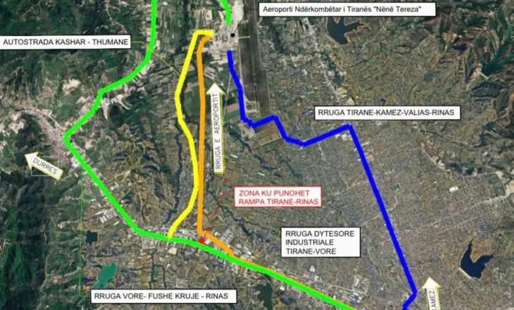 Punime në mbikalim, ARRSH njofton bllokimin e rrugës Tiranë-Rinas