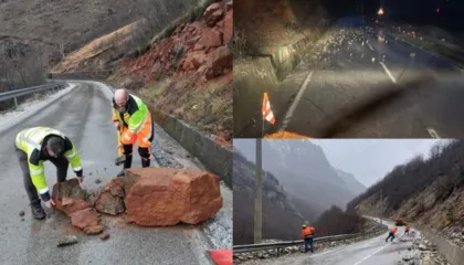 Rënie gurësh në rrugët e Kukësit, përmbyten disa lagje, banorët të izoluar