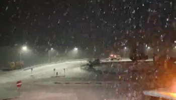 Reshje dëbore me intenstitet të lartë në Qafë Thanë