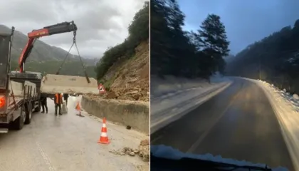 Reshje dëbore në Llogara, nuk ka probleme në qarkullim, raportohen rrëshqitje dherash…