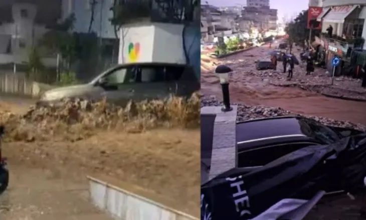 Reshjet e dendura të shiut në Gjirokastër/ Del nga shtrati përroi i Ficos dhe liqeni i Viroit, uji merr përpara makinat