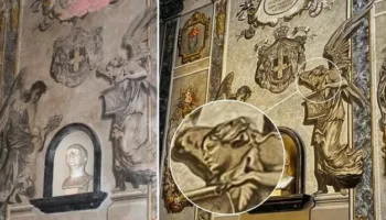 Restaurimi i afreskut në Bazilikën e vjetër në Romë shkakton debat, një nga engjëjt i “ngjan” Giorgia Melonit