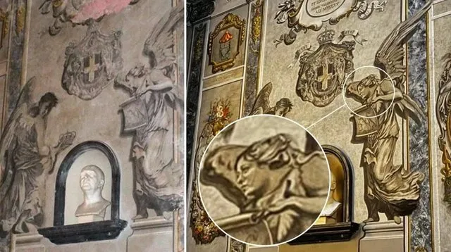 Restaurimi i afreskut në Bazilikën e vjetër në Romë shkakton debat, një nga engjëjt i “ngjan” Giorgia Melonit