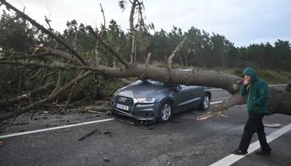 Shira të rrëmbyeshëm dhe erëra të forta/ ‘Kristin’ shkakton dy të vdekur në Portugali. Pamjet e frikshme