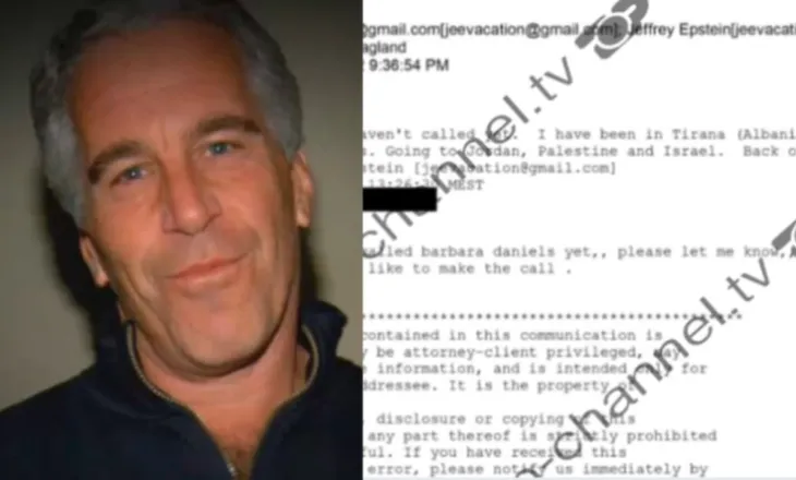 Shqipëria e përfshirë në dosjen “Epstein”/ TCH siguron email-in e ish-Sekretarit të Përgjithshëm të KiE: Isha në Tiranë, vajza të jashtëzakonshme