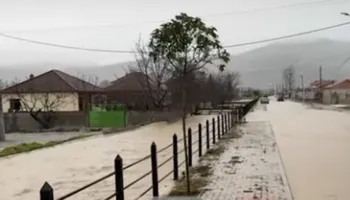 Situatë problematike në Pogradec dhe Korçë/ Lumi në fshatin Rrëmenj del nga shtrati, përmbyt banesat