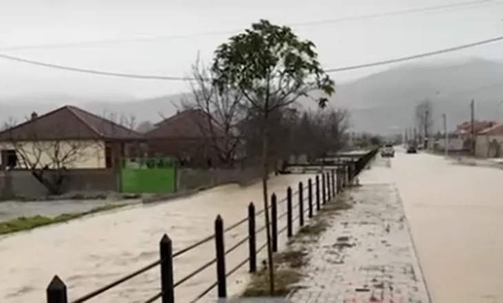 Situatë problematike në Pogradec dhe Korçë/ Lumi në fshatin Rrëmenj del nga shtrati, përmbyt banesat