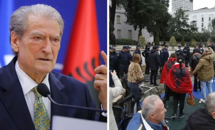 ‘Stop terrorit ndaj protestuesve paqësor’, Berisha mbështet protestën e Lapajt para Kryeministrisë