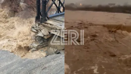 Stuhi e reshie shiu, dalin nga shtrati lumi Ishëm dhe përroi i Glinës, rritet niveli i lumit Vjosa