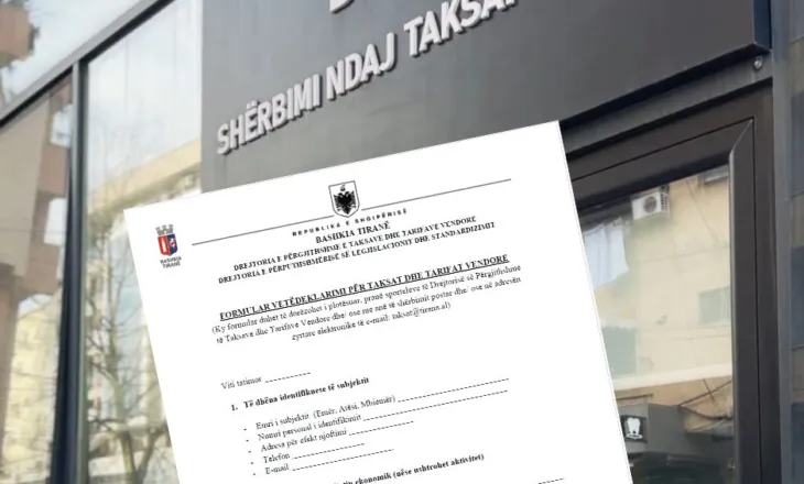 Taksat vendore 2026, Bashkia Tiranë thirrje bizneseve të vetëdeklarojnë të dhënat