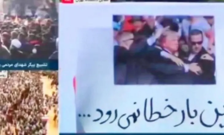 Televizioni iranian sulmon Trump, publikon pamjet kur presidenti u plagos në fushatë me mbishkrimin ‘Këtë herë plumbi do godasë shënjestrën’