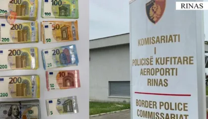 Tentoi të kalonte aeroportin e Rinasit, kapet me 70 mijë euro 45-vjeçarja kineze