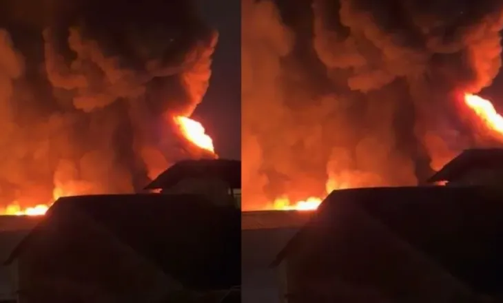 Tiranë/ Përfshihet nga flakët tregu i rrobave të përdorura te “5 Maji”