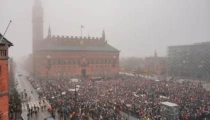 Trump përsërit kërcënimin për../  Protesta në Groenlandë dhe Danimarkë
