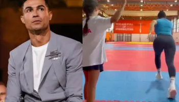 Vajza e vogël e CR7 mposht Georginën në një garë shpejtësie dhe bëhet tejet “virale” në internet (video)