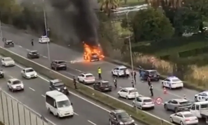 VIDEO-Digjet një makinë në Unazë të Madhe, paralizohet trafiku