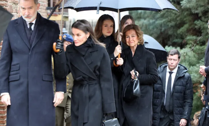 Video/ E gjithë familja mbretërore spanjolle i dha lamtumirën Princeshës Irenë në Madrid