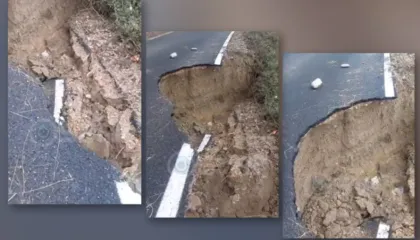 VIDEO/ E përfunduar 8 muaj më parë, shembet rruga Derjan-Macukull në Mat