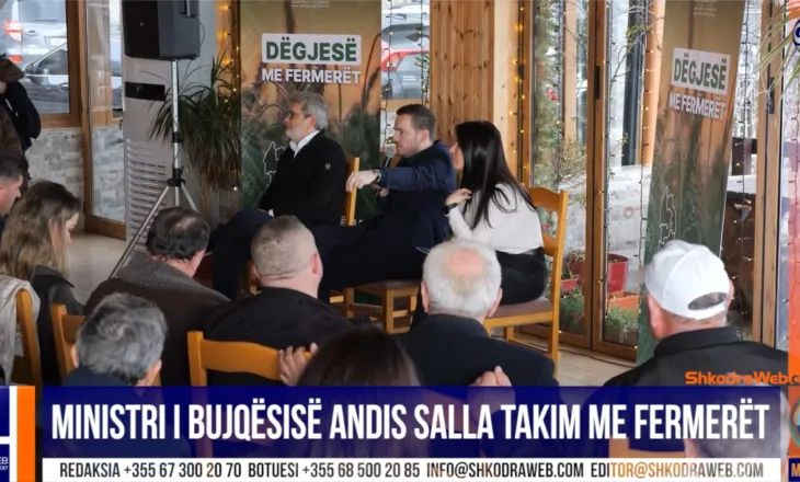 VIDEO – Ministri i Bujqësisë Salla takim me fermerët në Shkodër, nxit krijimin e Bashkimit të Fermerëve