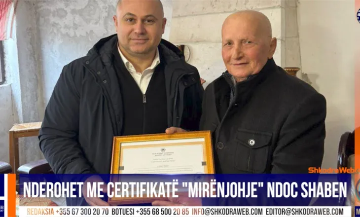 VIDEO – Ndërtoi një muze unik në llojin e tij, nderohet me certifikatë “Mirënjohje” Ndoc Shaben…